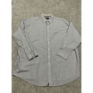 OAK HILL 3X Mens Cotton long sleeve Button Down shirt Plaid Check F23